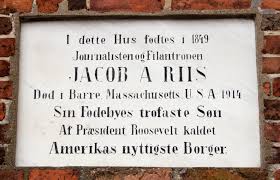 Mindetavle for Jacob A. Riis i Ribe