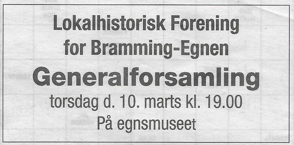 Foreningens generalforsamling 10. marts 2022